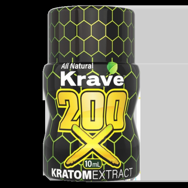 Krave 200x kratom concentrate liquid shot — buy ultra-potent 100x and 200x kratom concentrates online.