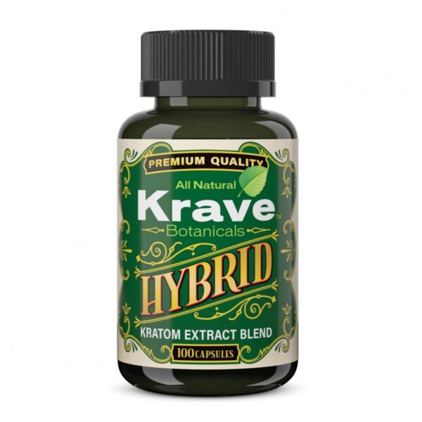 Krave Hybrid kratom extract blend capsules — buy concentrated kratom extract online.